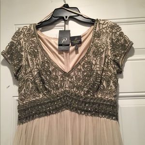 Long, Adrianna Papell formal dress.